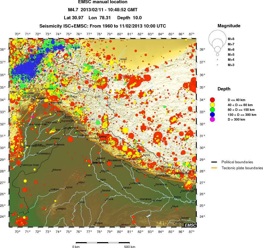 wide historical seismicity
