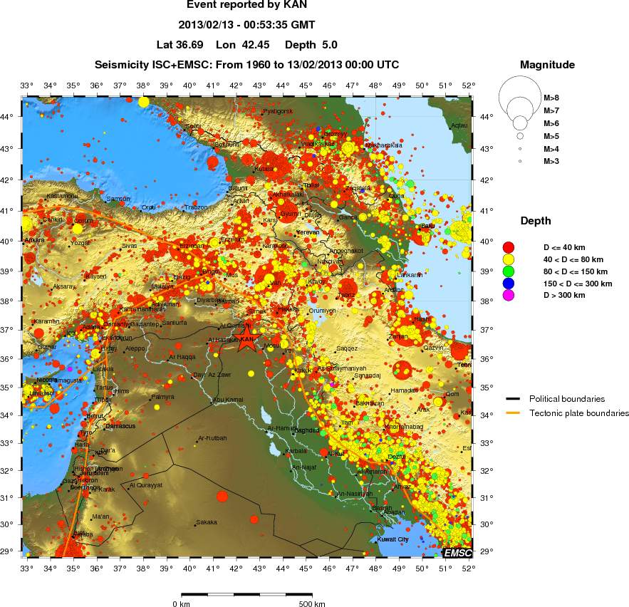 wide historical seismicity