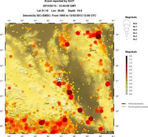 regional magnitude historical seismicity