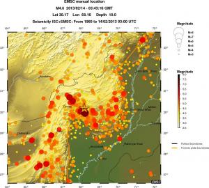 regional magnitude historical seismicity