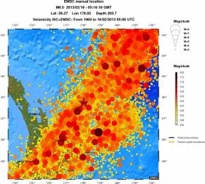 regional magnitude historical seismicity