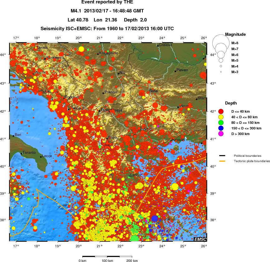 regional historical seismicity