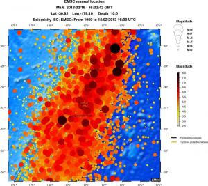 regional magnitude historical seismicity