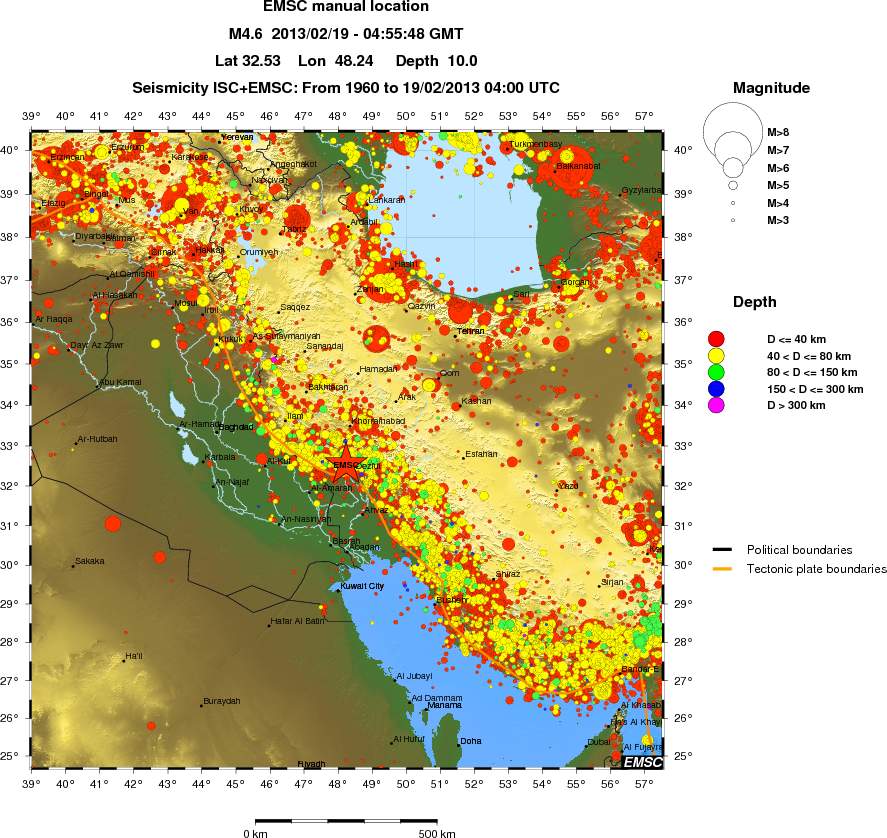 wide historical seismicity