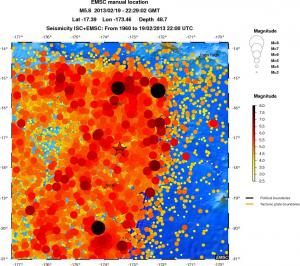 regional magnitude historical seismicity