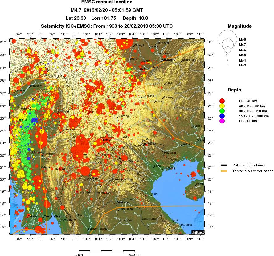wide historical seismicity