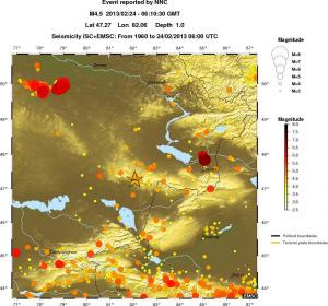regional magnitude historical seismicity