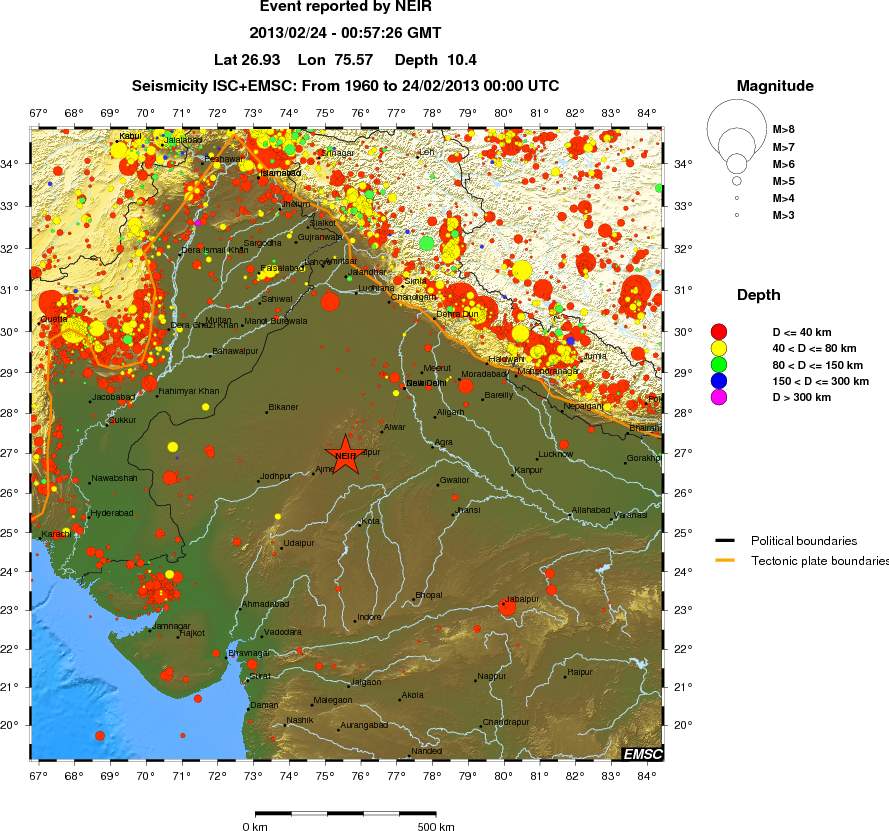 wide historical seismicity
