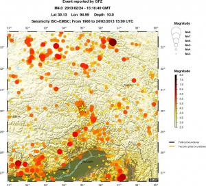 regional magnitude historical seismicity