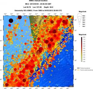 regional magnitude historical seismicity