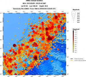 regional magnitude historical seismicity