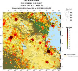 regional magnitude historical seismicity