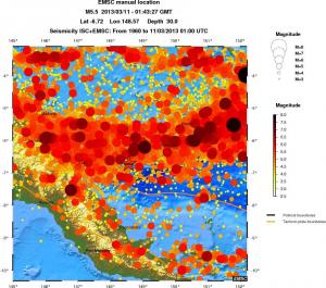 regional magnitude historical seismicity