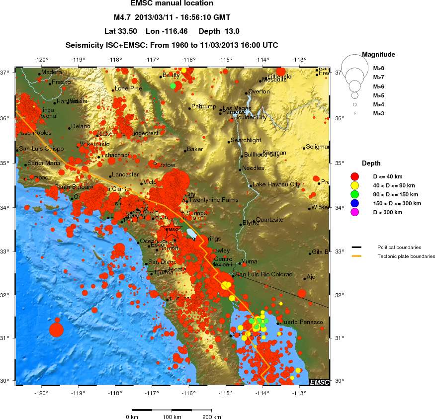 regional historical seismicity