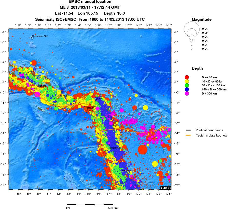wide historical seismicity