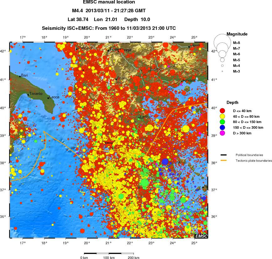 regional historical seismicity