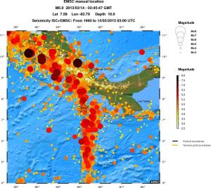 regional magnitude historical seismicity
