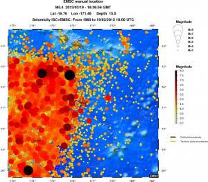 regional magnitude historical seismicity