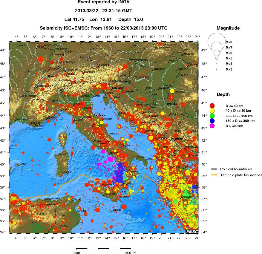 wide historical seismicity