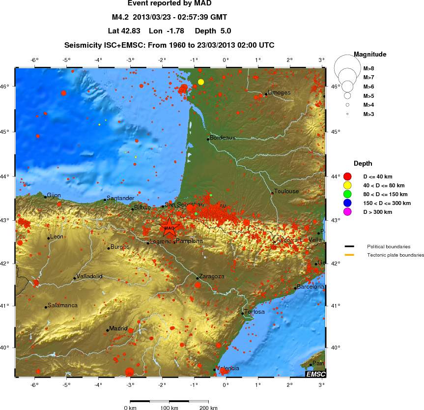 regional historical seismicity