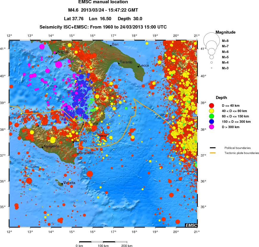 regional historical seismicity