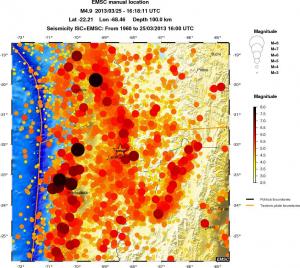 regional magnitude historical seismicity