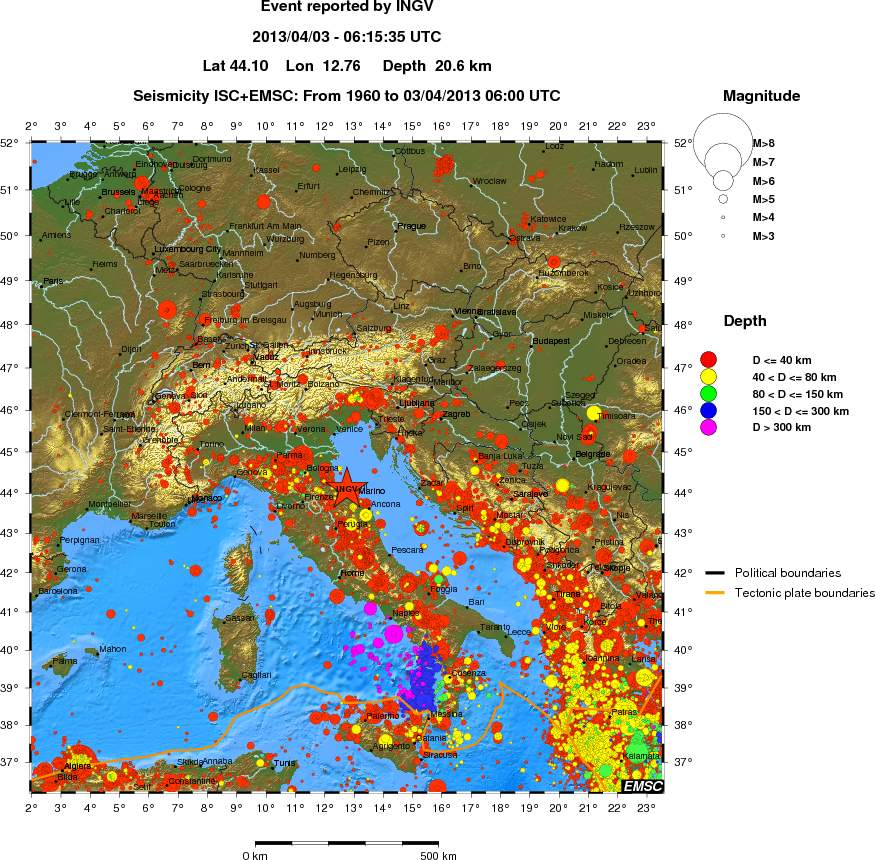 wide historical seismicity