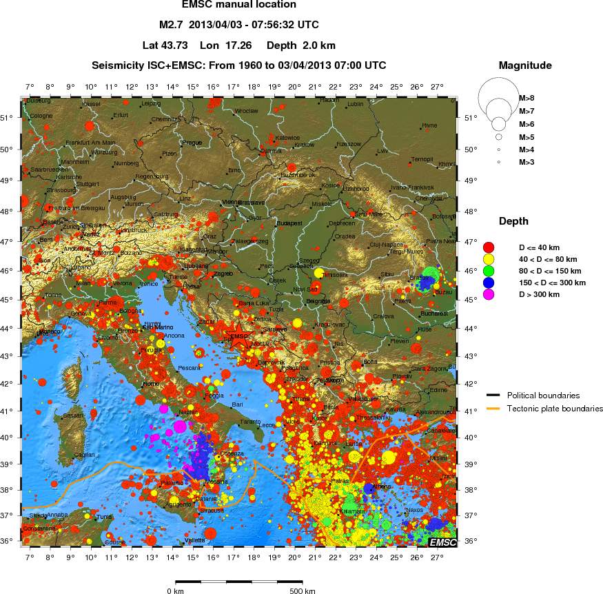 wide historical seismicity