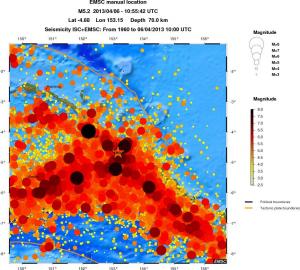 regional magnitude historical seismicity