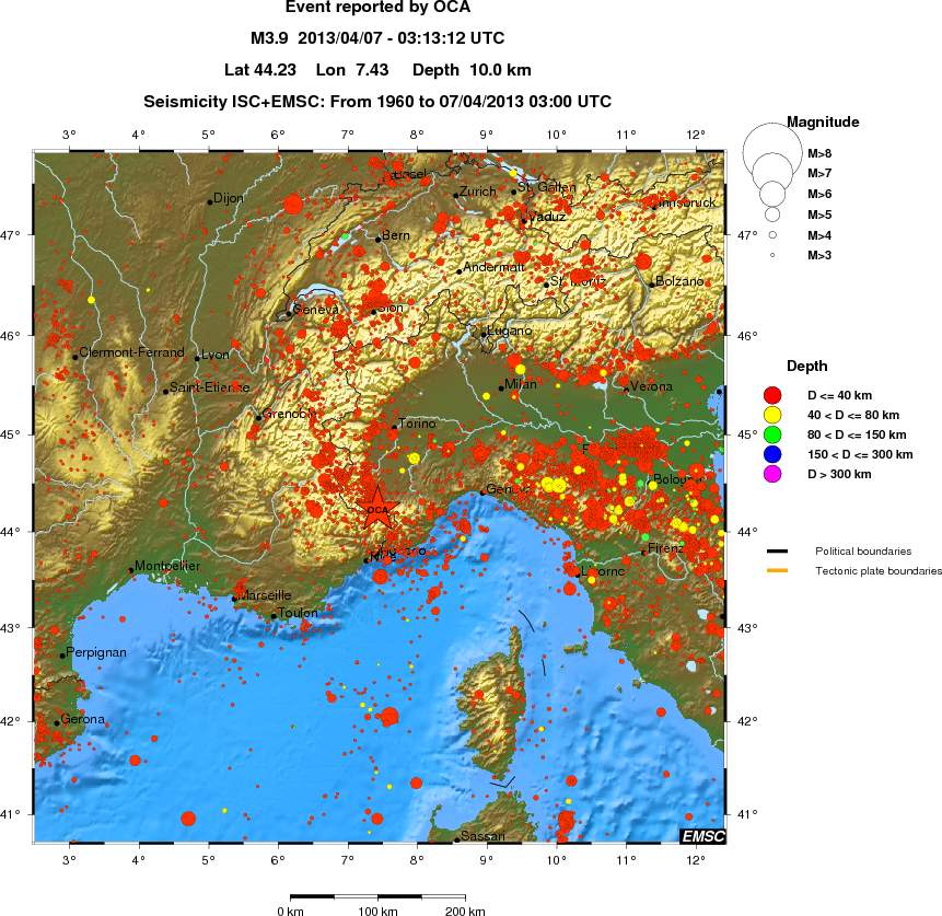 regional historical seismicity