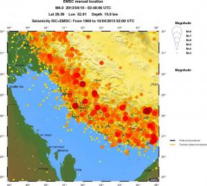 regional magnitude historical seismicity