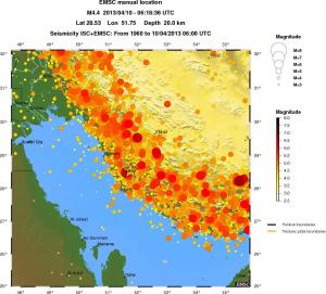 regional magnitude historical seismicity