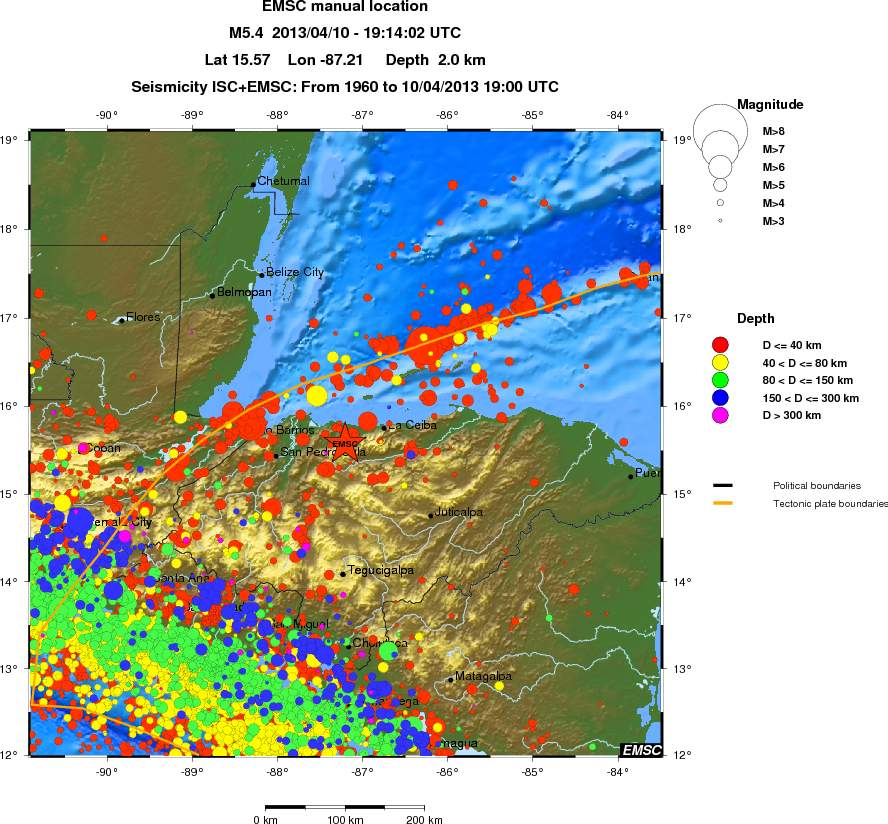 regional historical seismicity