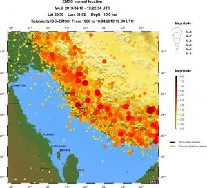 regional magnitude historical seismicity