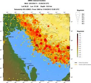 regional magnitude historical seismicity