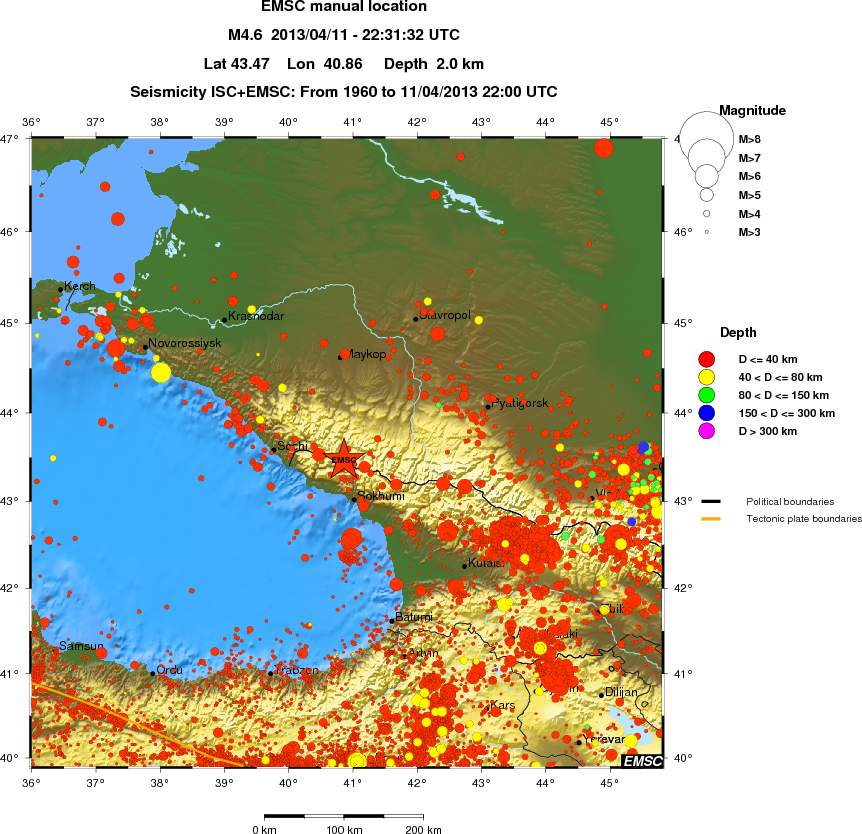 regional historical seismicity