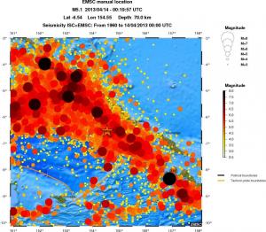 regional magnitude historical seismicity