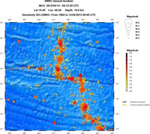 regional magnitude historical seismicity