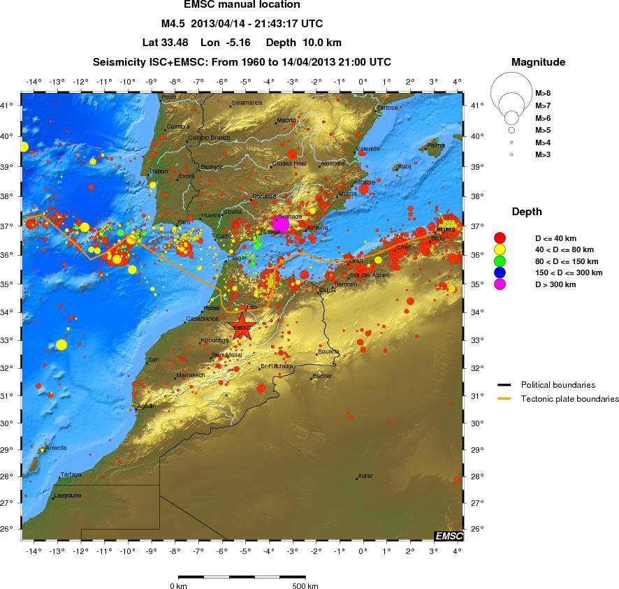 wide historical seismicity