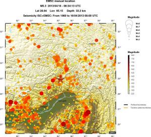 regional magnitude historical seismicity