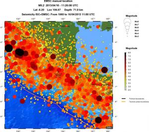 regional magnitude historical seismicity