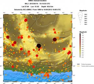 regional magnitude historical seismicity