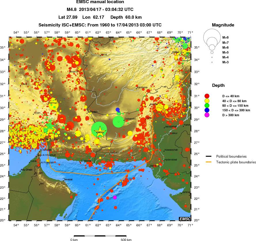 wide historical seismicity