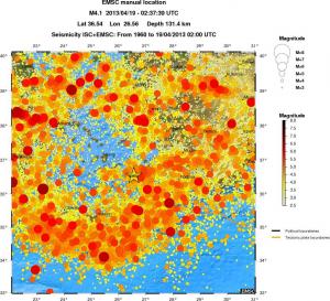 regional magnitude historical seismicity