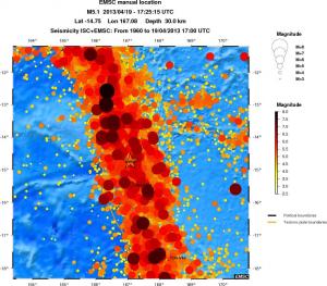 regional magnitude historical seismicity