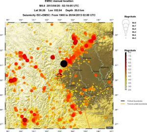 regional magnitude historical seismicity