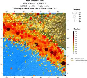 regional magnitude historical seismicity