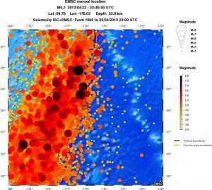 regional magnitude historical seismicity