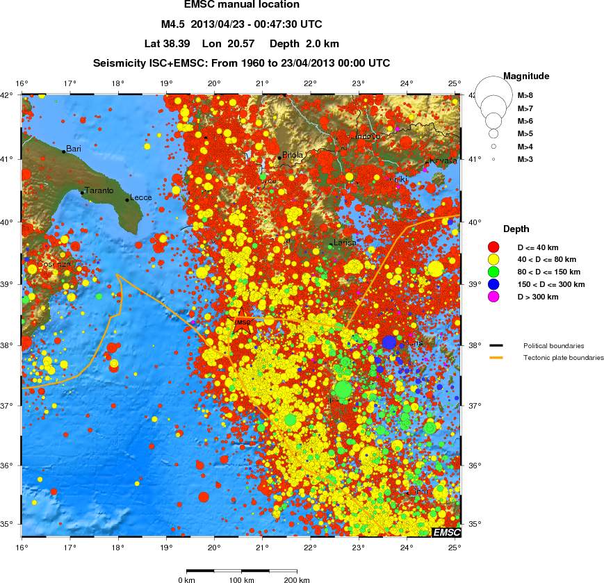 regional historical seismicity