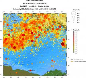 regional magnitude historical seismicity
